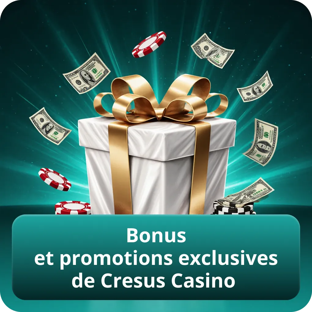 Bonus et promotions exclusives de Cresus Casino